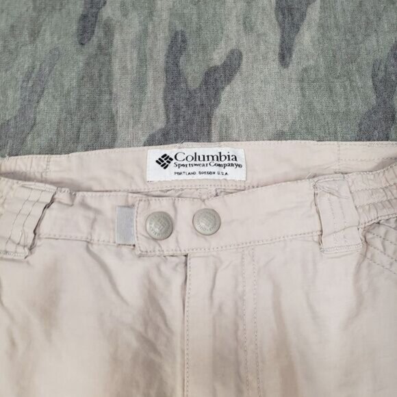 Columbia Convertible Pants Womens 8 Tan Khaki Regular Fit High‎ Rise Outdoors - Picture 2 of 11